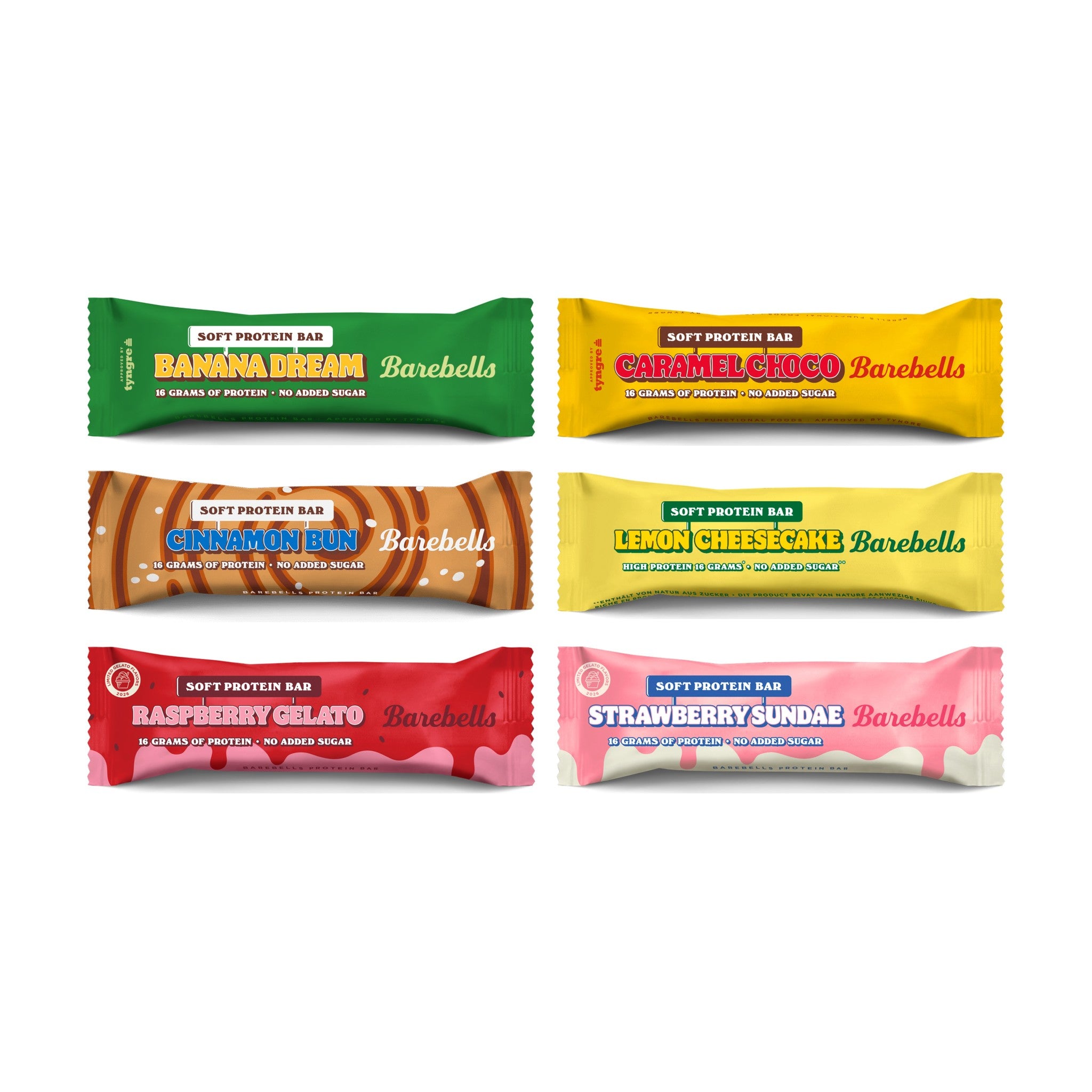 Barebells proefpakket Soft Bars, 6 Barebells eiwitrepen van 55 gram
